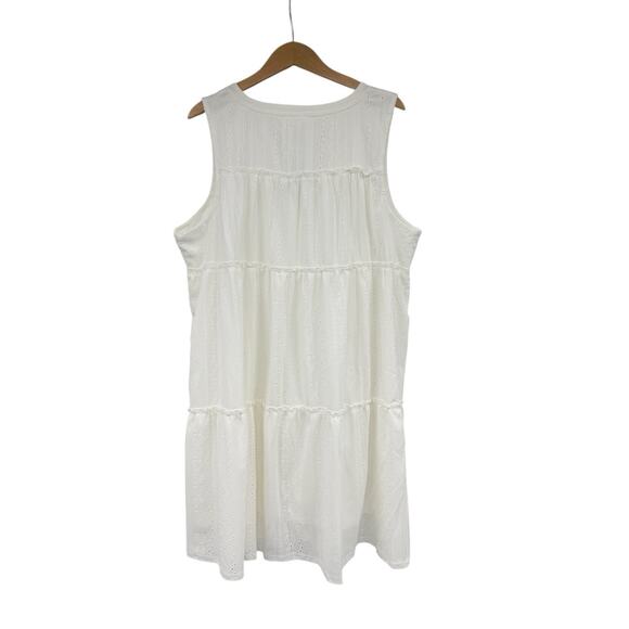 Maurice’s White Lace Modest Knee Length Swing Dress Country Boho Womens XXL New - Picture 4 of 7